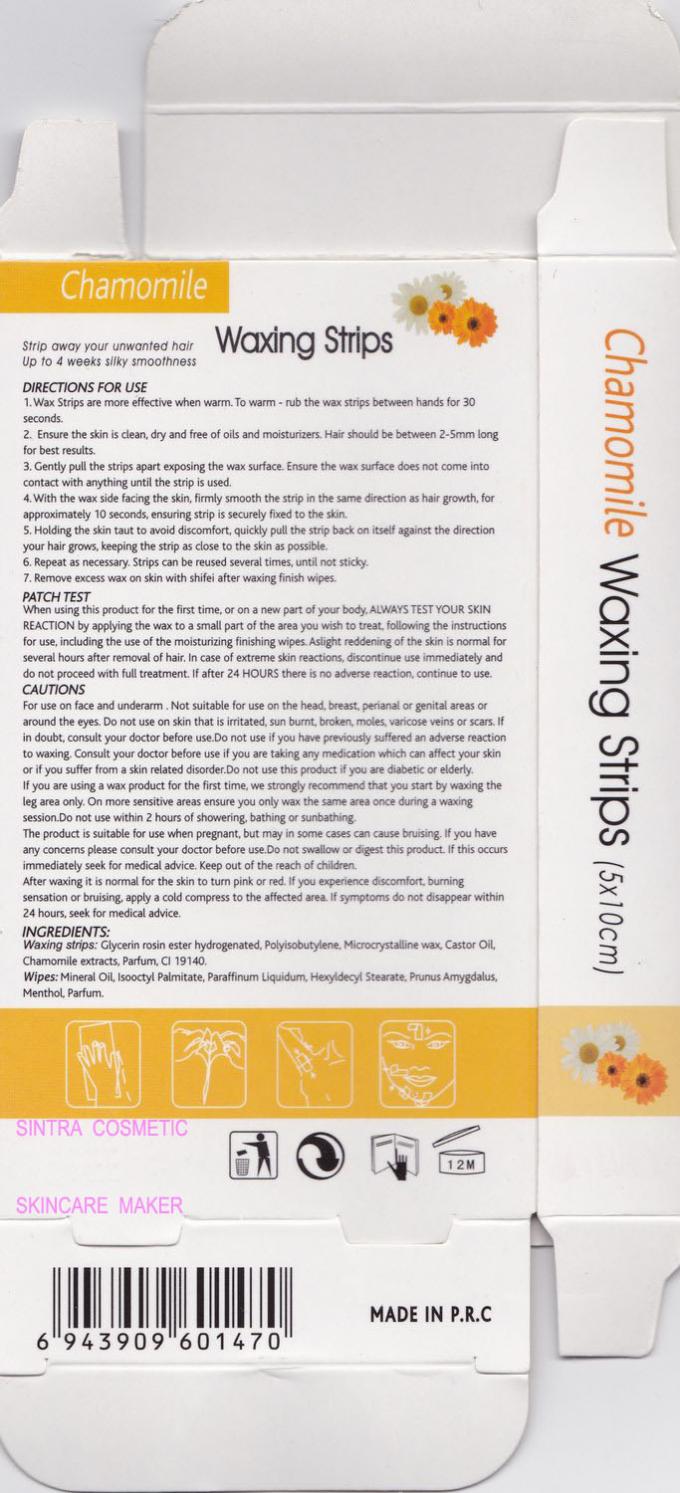 Fast Hair Remover Facial Wax Strips Depilatory Chamomile Extract STF1104 0