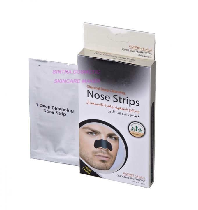 Face Hair Removal Wax Strips For Men / Charcoal Blackhead Nose Strips STF8032