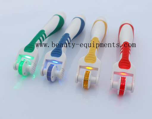 540 Needles Derma Rolling System Micro Needle Roller With Blue / Red / Yellow / Green LED Light