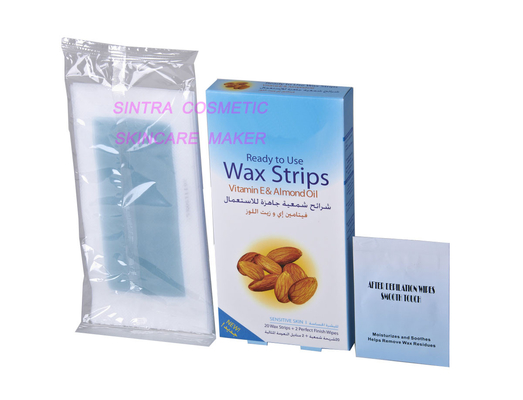 Ready To Use Wax Strips leg Hair Removal Vitamin E Almond Oil STF8124