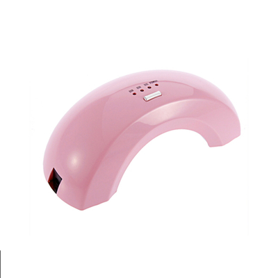 Long Life Pink / Black Mini 6w Led Lamp Nail Dryer With Bridge Shape
