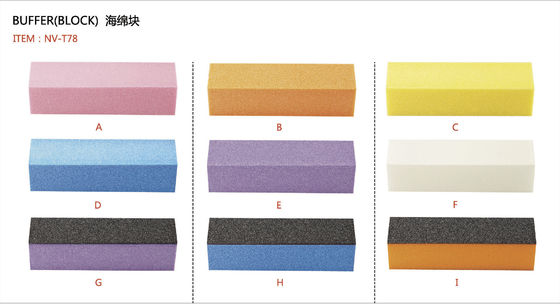 NAVI Nail Buffer Full Color Sponge 4 sided Nail Buffer block, Nail Manicure Tools,Nail care tool