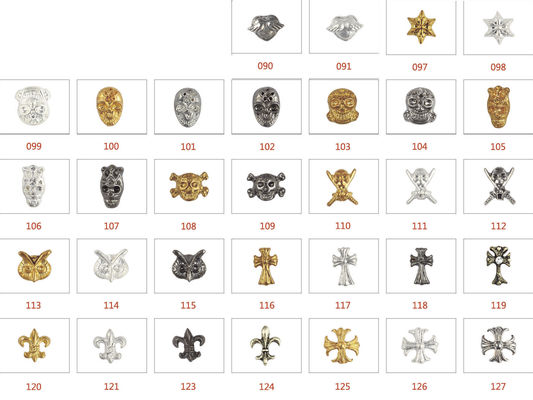 Fashional Metal Glitter Nail Art Decorations 3D Nail Stickers