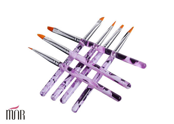 Purple Acrylic Artist Nail Art Brushes Striping Brush Nail Art For Beginners