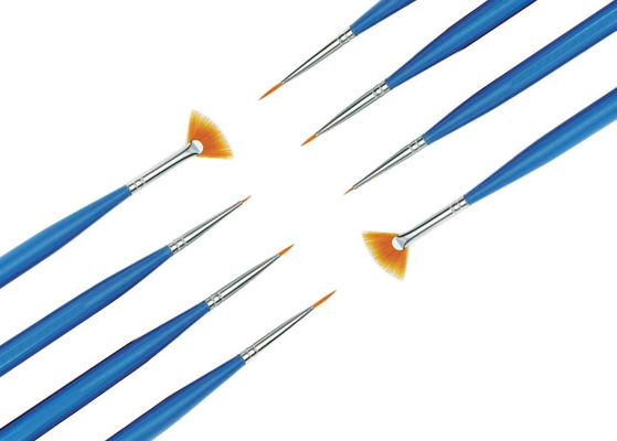 Cosmetic Blue Nail Art Design Brushes , 4 Piece Cosmetic Nail Art Brush